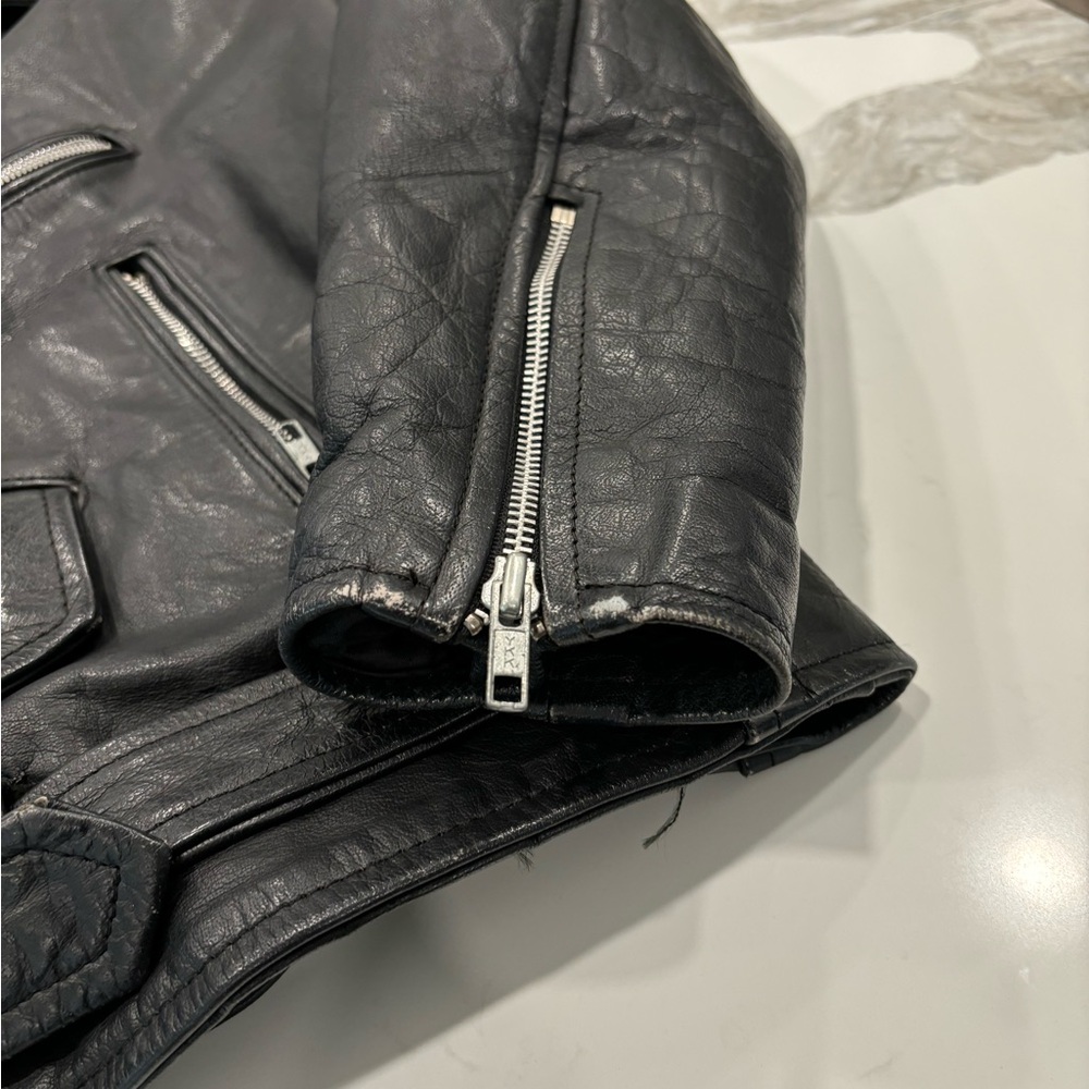 Vintage Harley Davidson, 100% authentic leather bomber jacket with buckle - Picture 8 of 9